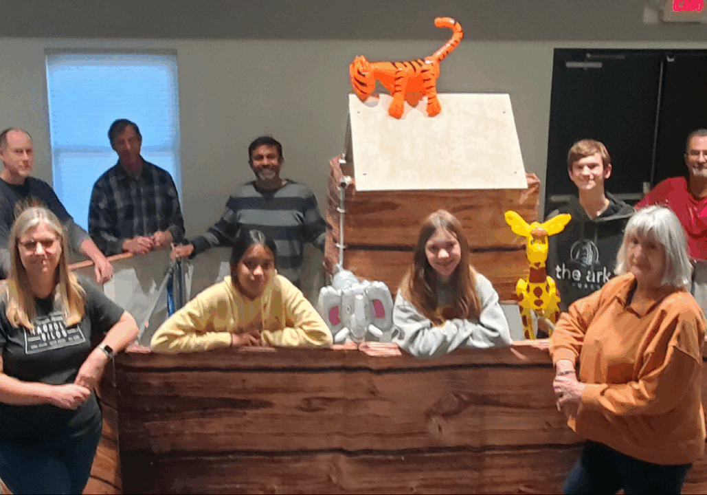 Preparing the float for the St. Patrick's Day Parade!